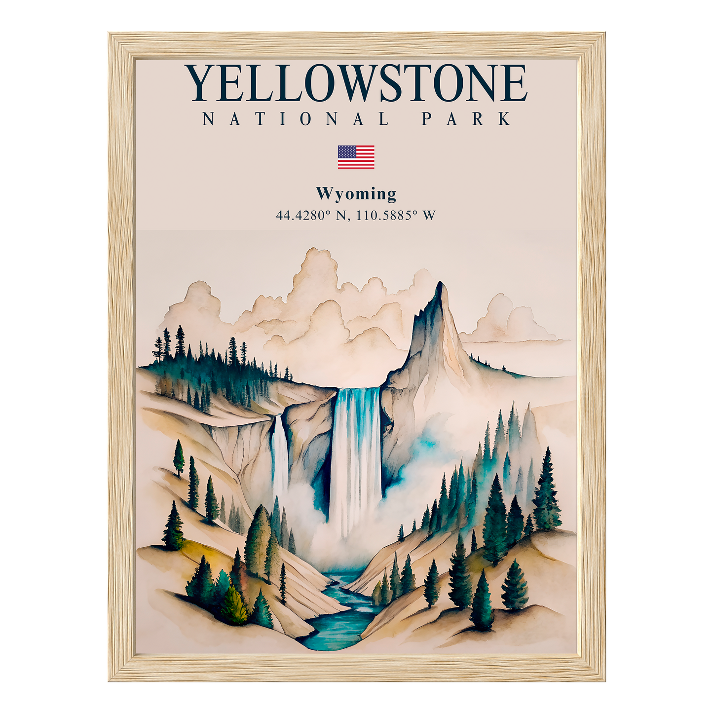 Yellowstone National Park Framed Print - Masterpiece Print