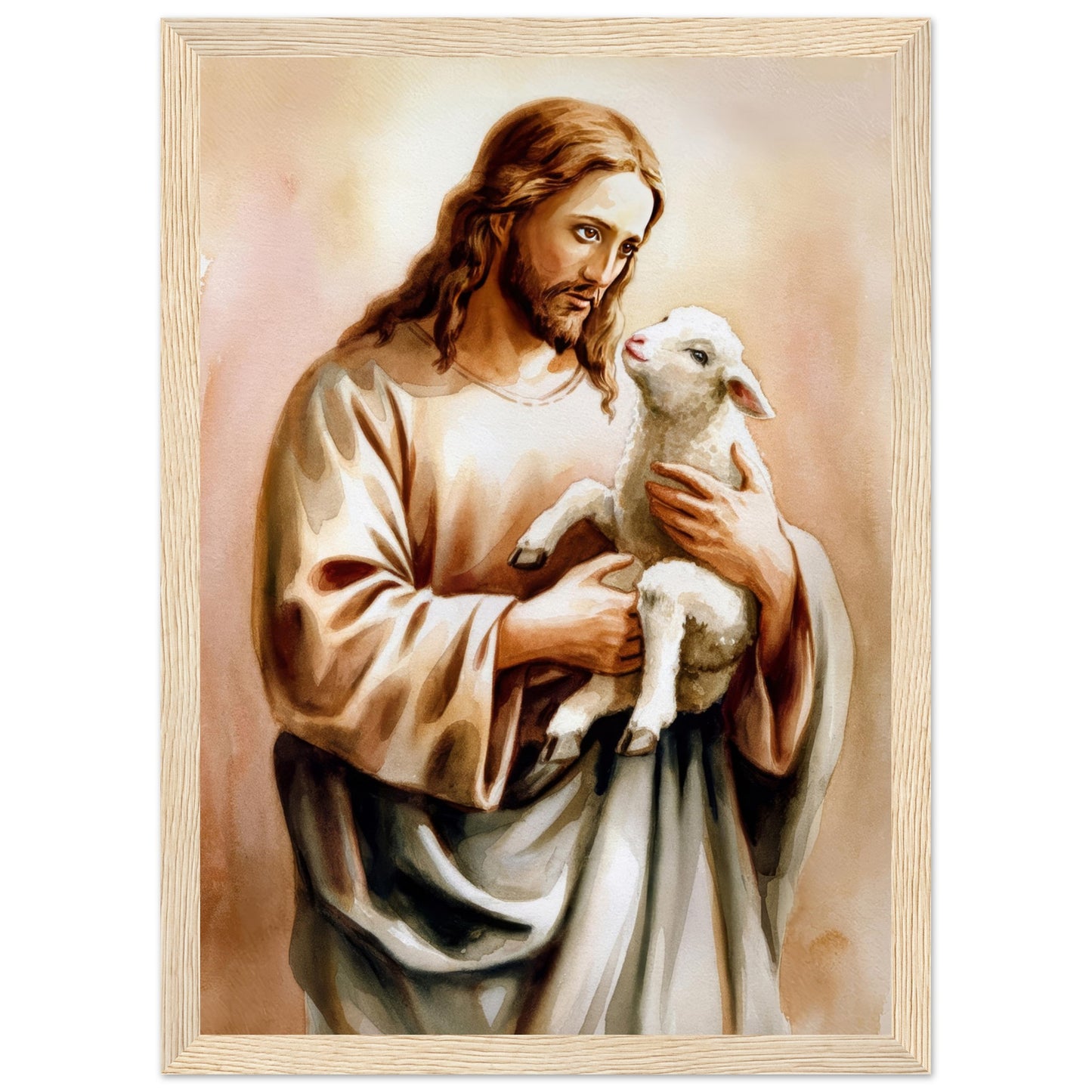 Gentle Shepherd Framed Print - Masterpiece Print