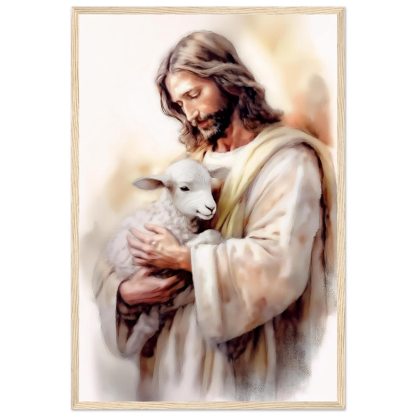 Loving Shepherd Framed Print - Masterpiece Print