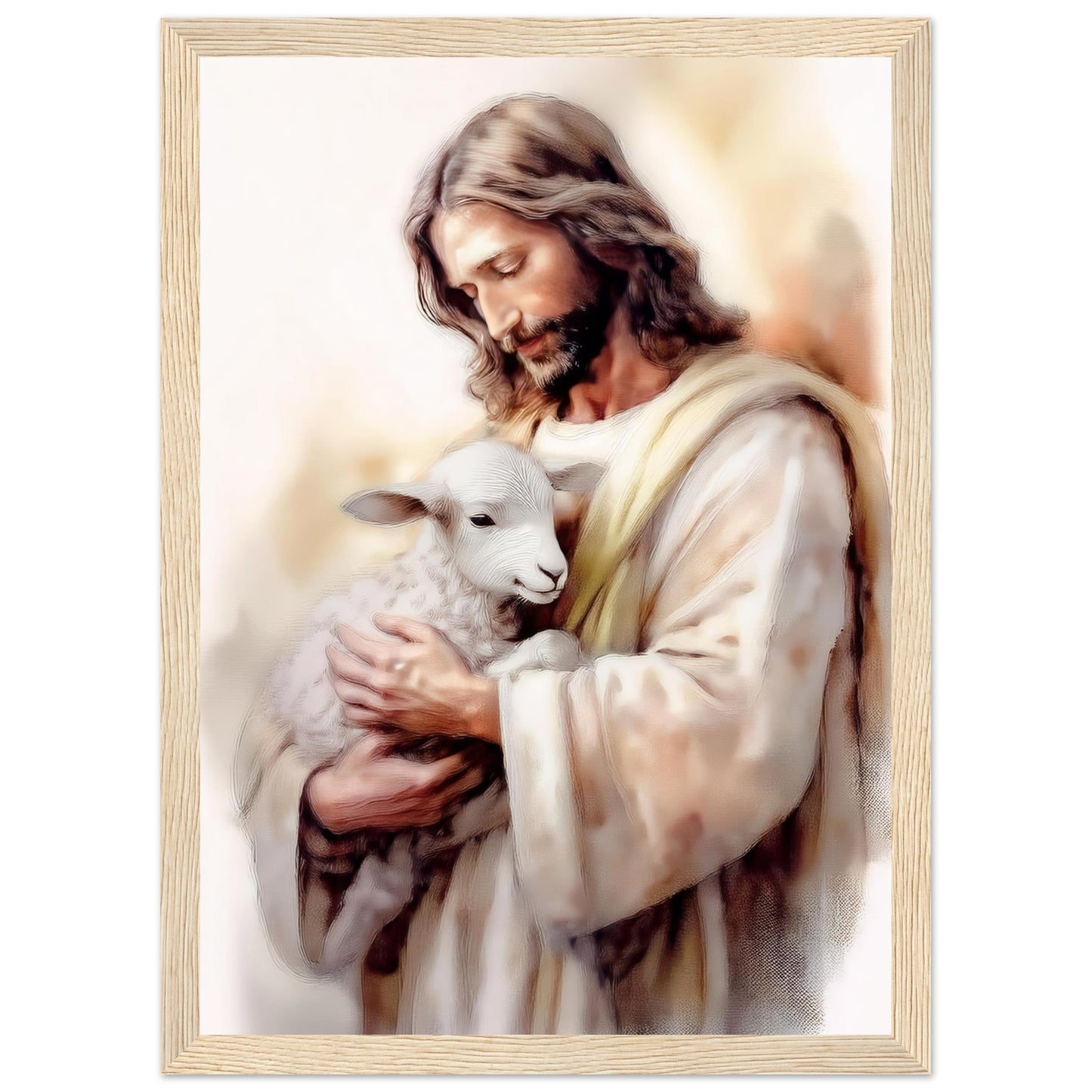 Loving Shepherd Framed Print - Masterpiece Print