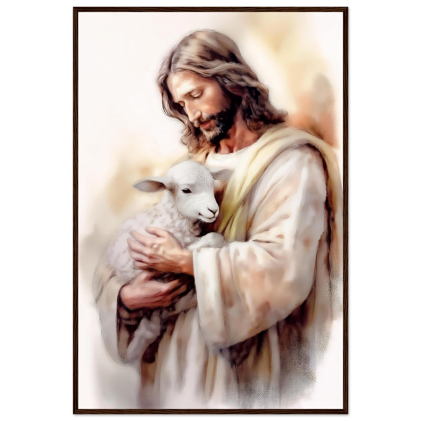 Loving Shepherd Framed Print - Masterpiece Print