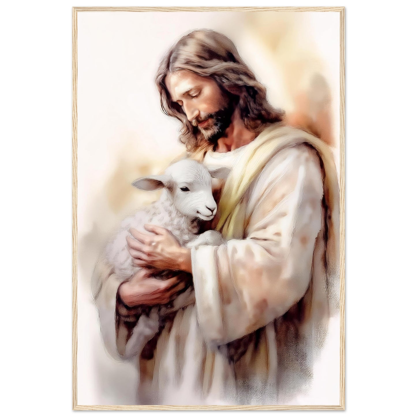 Loving Shepherd Framed Print - Masterpiece Print