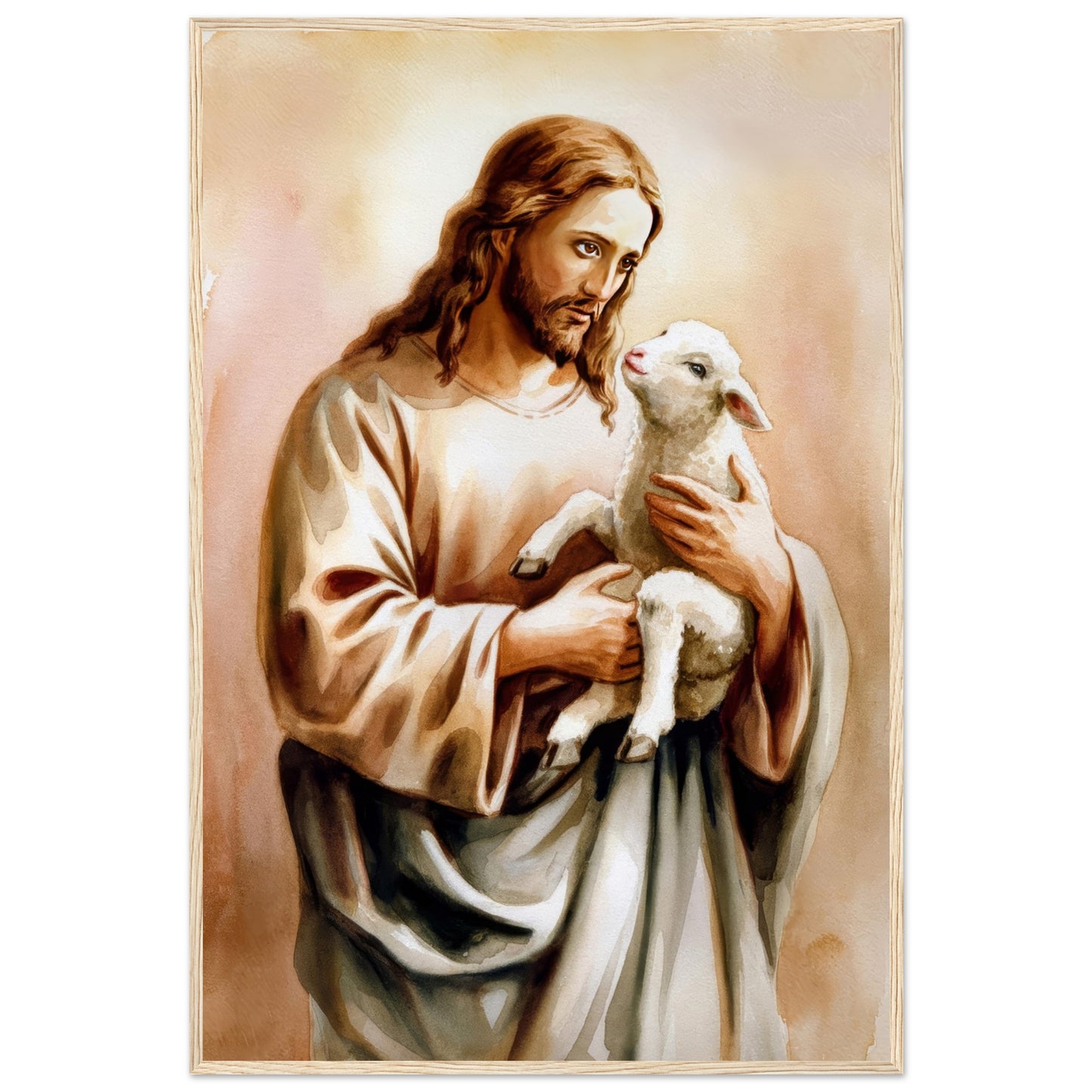 Gentle Shepherd Framed Print - Masterpiece Print