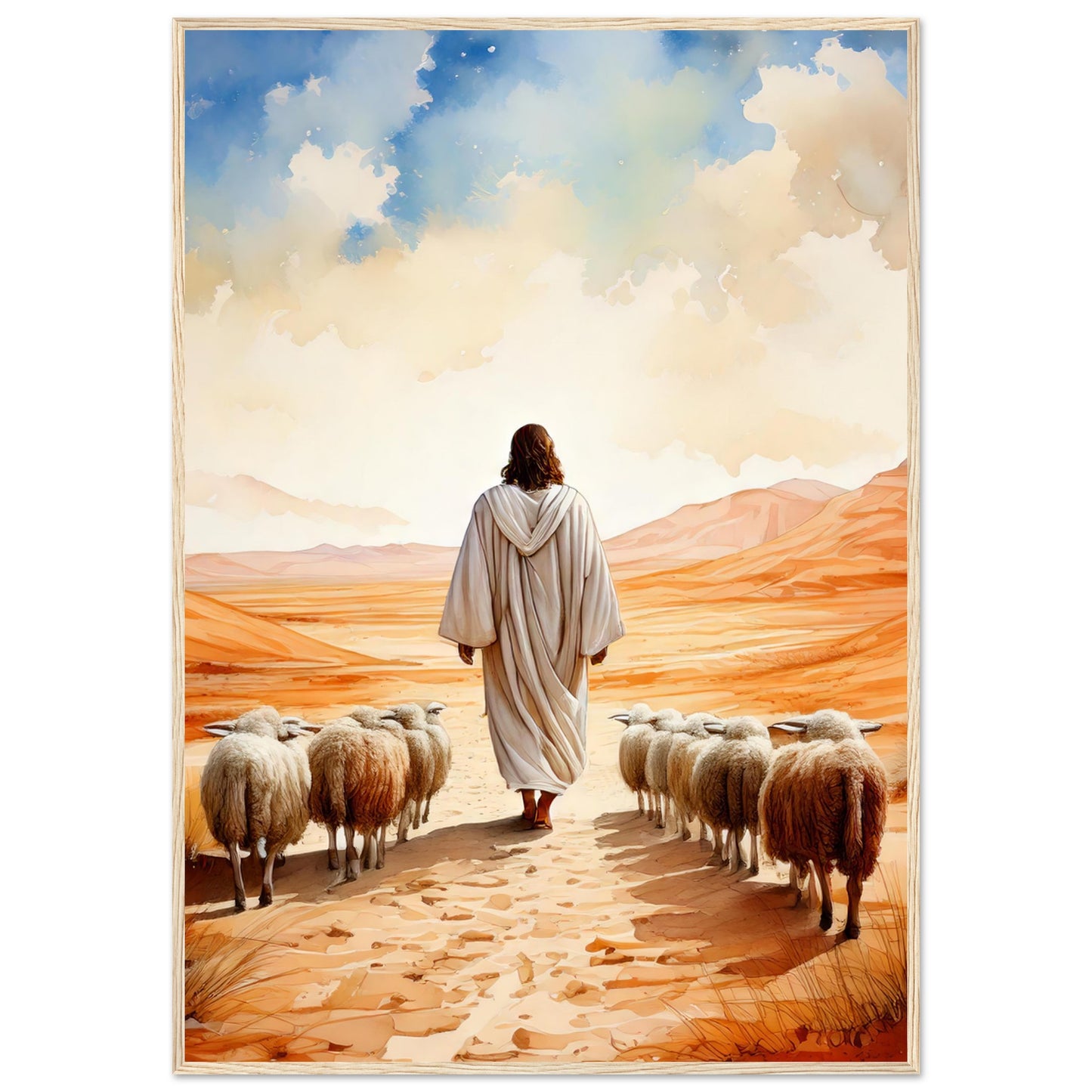 Desert Shepherd Framed Print - Masterpiece Print