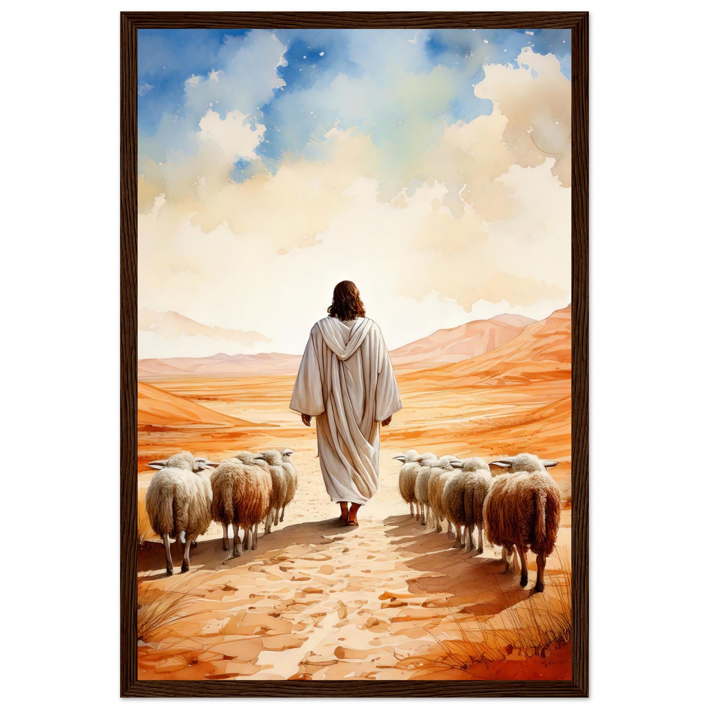 Desert Shepherd Framed Print - Masterpiece Print