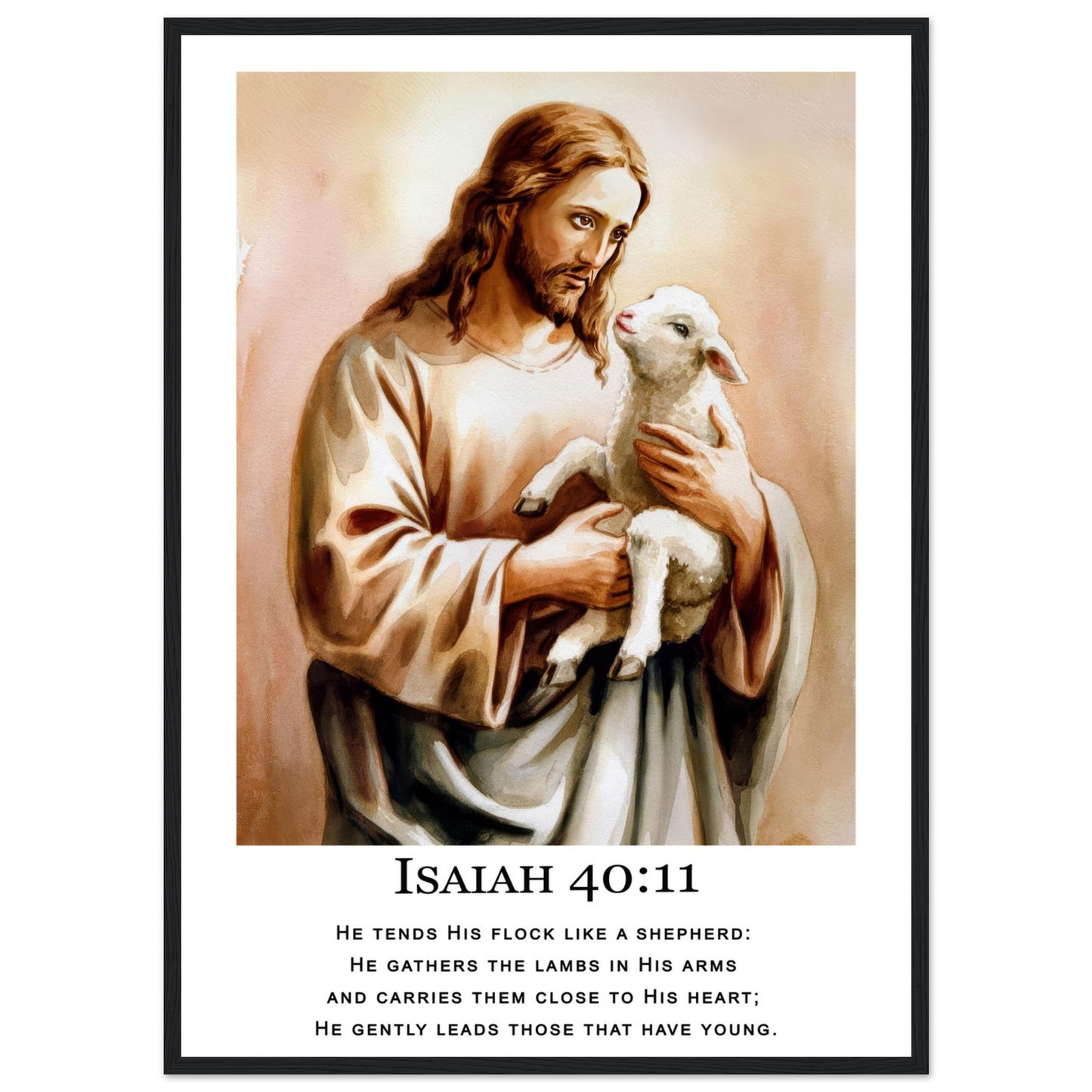 Gentle Shepherd Framed Print - Masterpiece Print